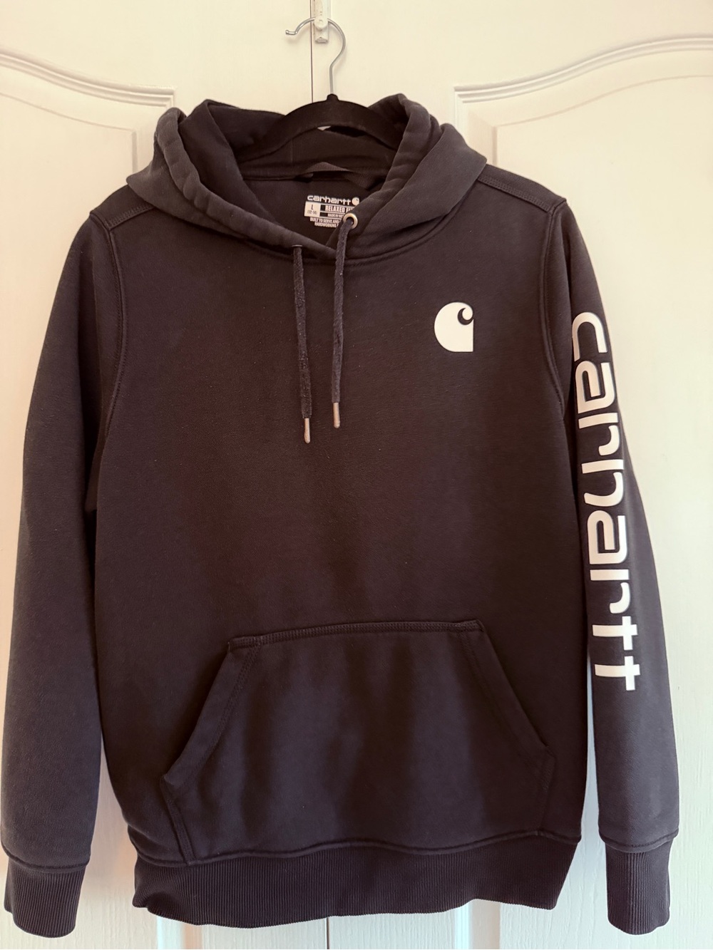 Carhartt Women’s  Black Logo Hoodie Sweatshirt